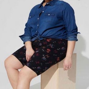 NWT Torrid Size 00 Star Wars Signature Waist Premium Bike Shorts